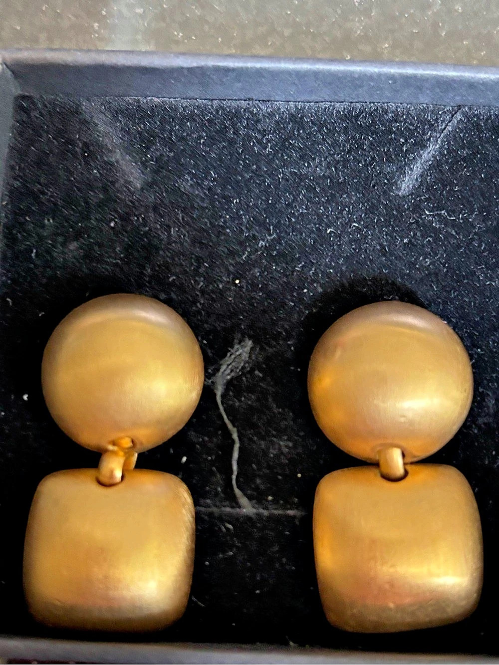Gold Geometric Drop Earrings
